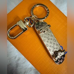 Luxury Gold Skateboard Keychain- Bag Charm-